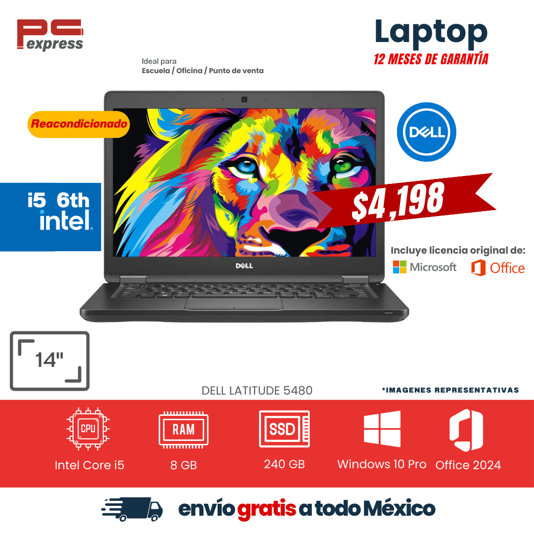 LAPTOP - Dell Latitude 5480 | Core i5 6ª Gen | 8 GB RAM | 240 GB SSD
