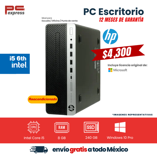 PC - HP i5 6ta Gen. 8 GB RAM, 240 GB SSD, SFF